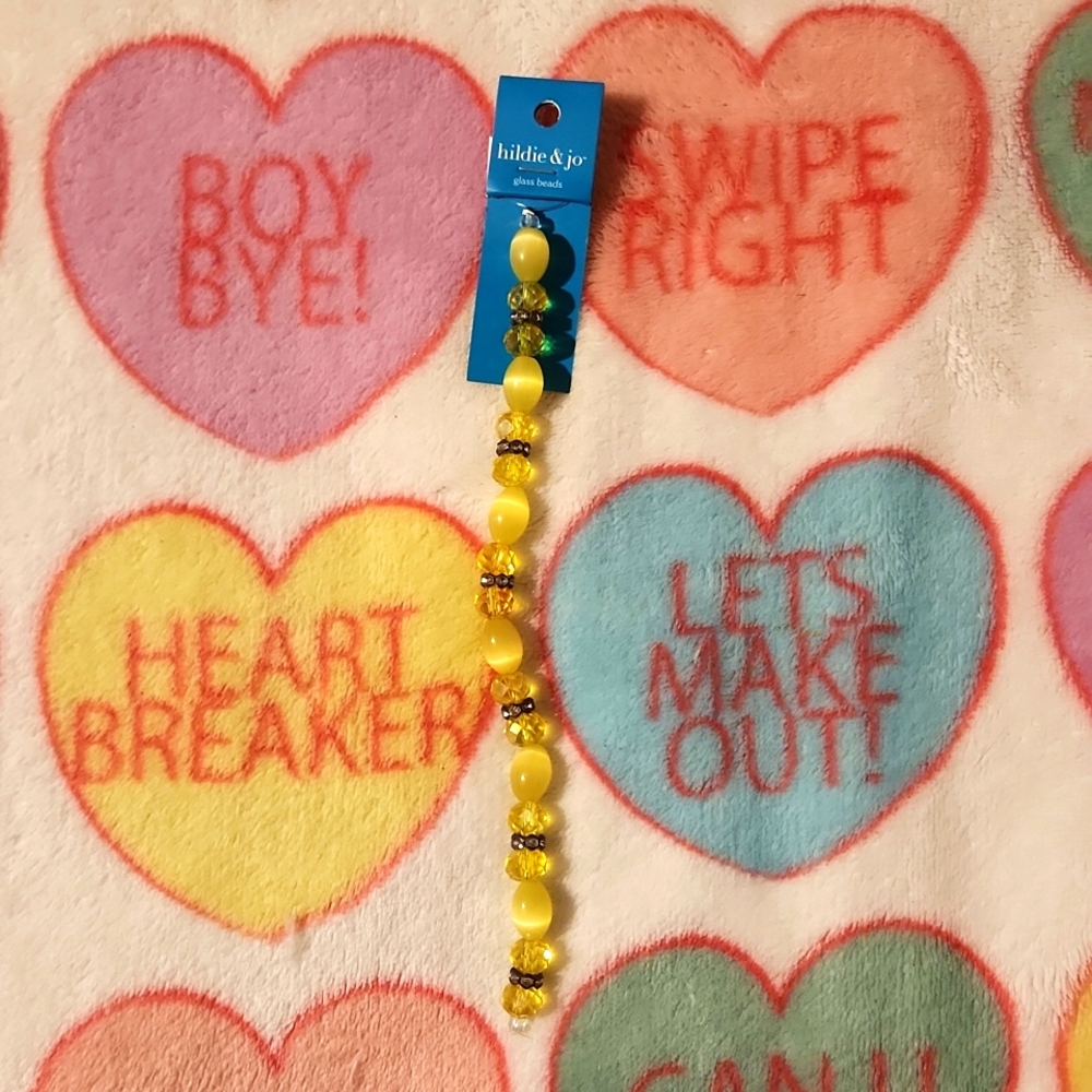Hildie and Jo Yellow Glass beads